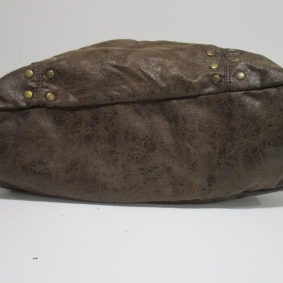 *Unbranded Brown Crinkle Rope Handle Rust Suede Tote - Picture 4 of 9